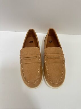 H&M Kids Tan Suede Penny Loafers